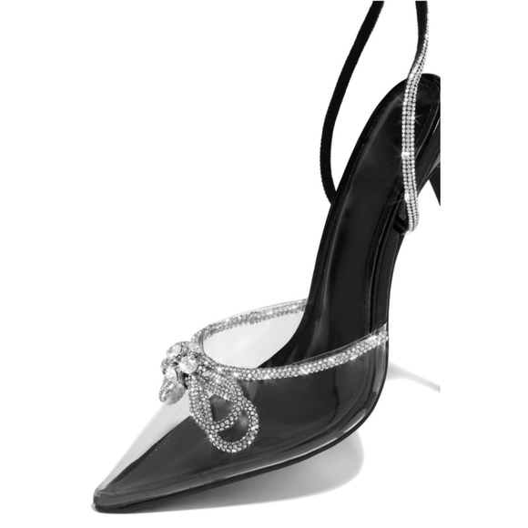 𝙍𝙀𝙎𝙏𝙊𝘾𝙆𝙀𝘿🎥💎Diamond All Over Stiletto Heel - BLACK - Picture 8 of 13